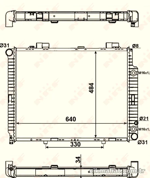 NRF 58100 Su Radyatörü - NRF - 58100