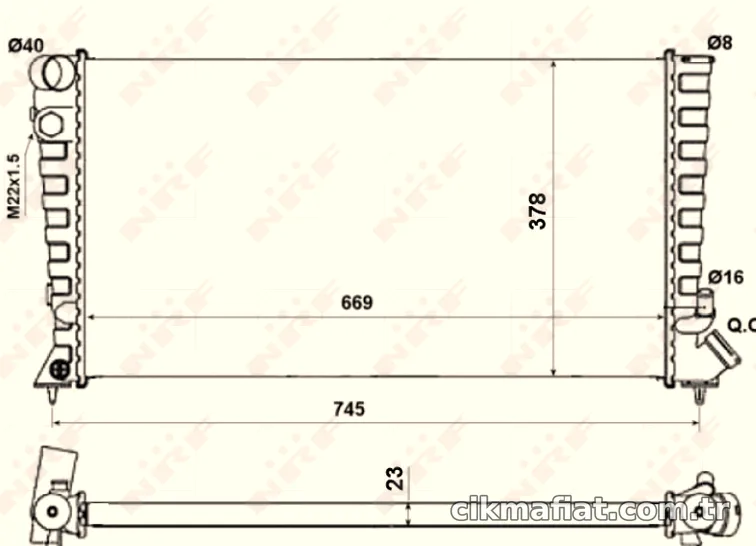 NRF 58189A Su Radyatörü - NRF - 58189A