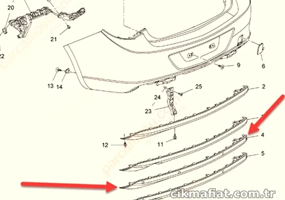 ORJINAL Arka Tampon 13353303
