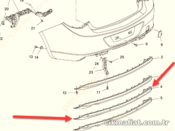 ORJINAL Arka Tampon 13353303 - ORJINAL