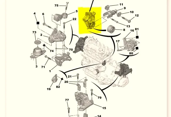ORJINAL Motor Takoz Sağ 1807FH