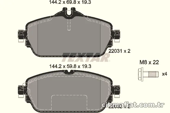 TEXTAR 2203102 Fren Disk Balata - TEXTAR - 2203102
