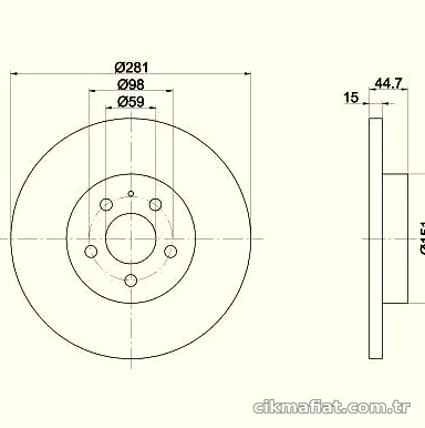 TRW-LUCAS Ön Fren Disk DF4025 - TRW-LUCAS