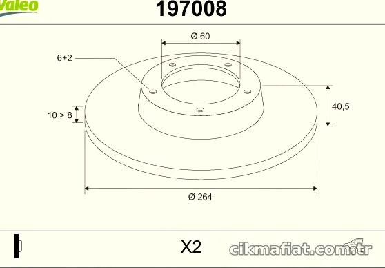 VALEO 197008 Fren Disk Ayna - VALEO - 197008