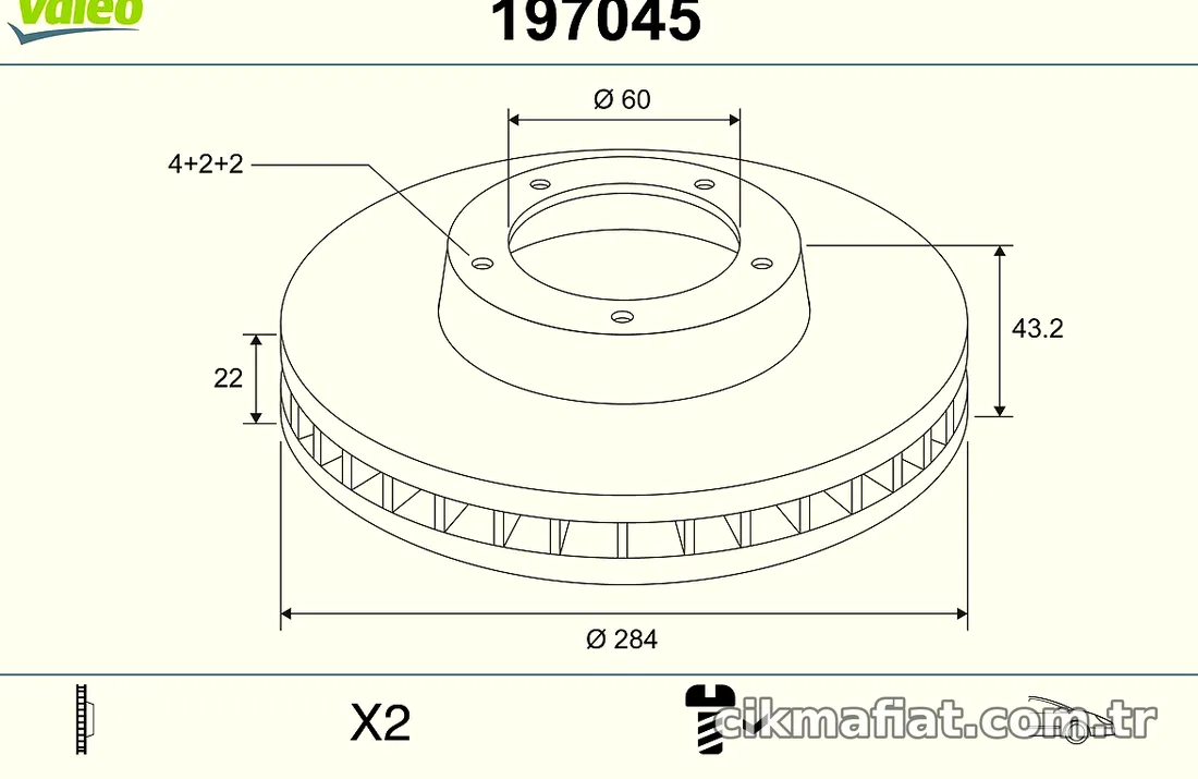 VALEO 197045 Fren Disk Ayna - VALEO - 197045