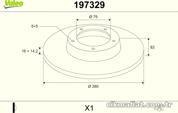 VALEO 197329 Fren Disk Ayna - VALEO - 197329