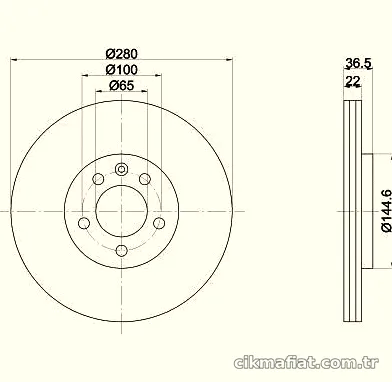 VALEO Ön Fren Disk BG3036 - VALEO