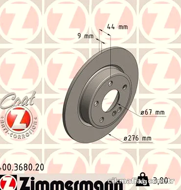 ZIMMERMANN 400368020 Fren Disk Ayna - ZIMMERMANN - 400368020